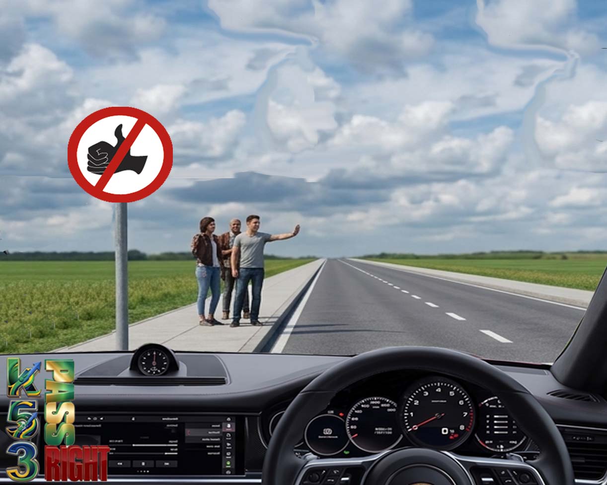 Hitch Hiking Prohibited sign example